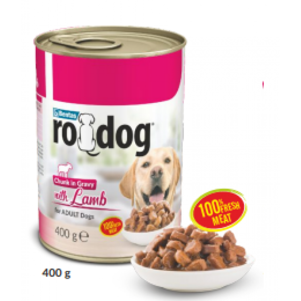 RODOG KUZU ETLİ KÖPEK KONSERVE 400G CHUNK